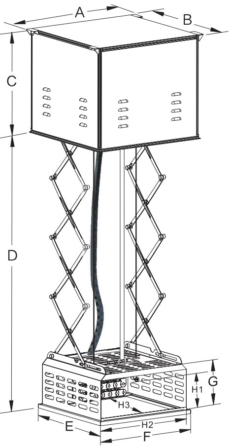 projector lift specifications