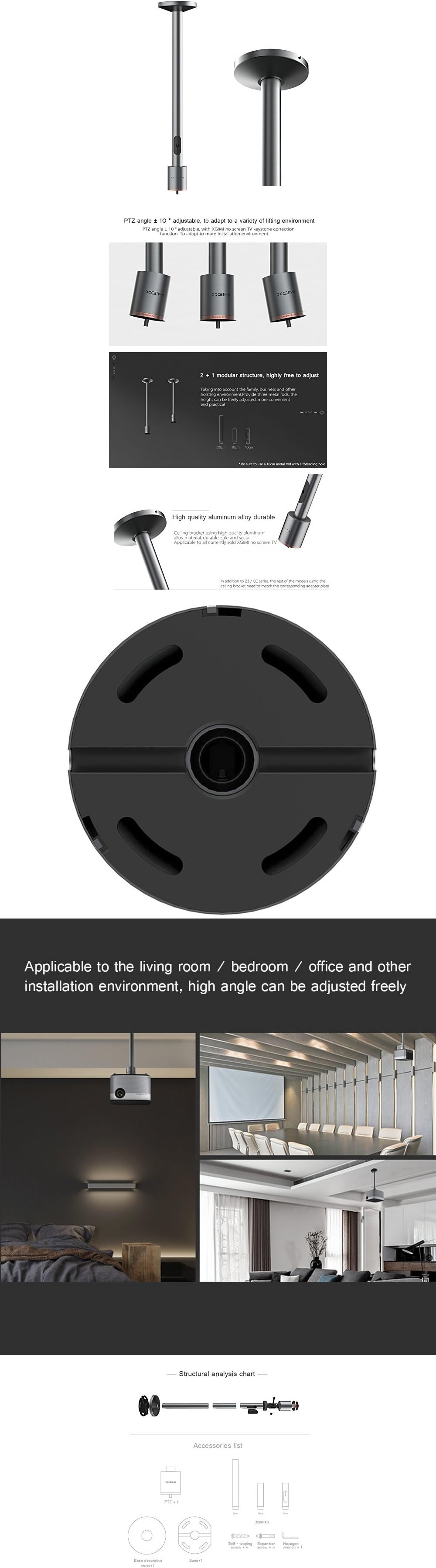 Xgimi roof mount ceiling bracket